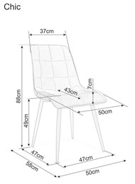 Krzesło CHIC Brego Czarny/Oliwka 77