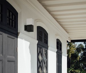 Kinkiet Zewnętrzny GENEVA K-8140 Czarny/Biały