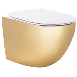 Misa WC CARLO MINI TORNADO NFQ Biały/Złoty