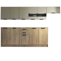 Kuchnia Zestaw PERŁA 260 Dąb Cremona/Kaszmir