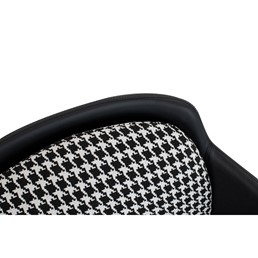 Fotel VENICE BLACK Czarny/Biały