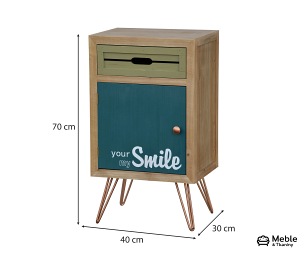 Szafka Nocna Portofino 007 30x40x70 Brązowy