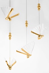 Lampa Wisząca BUTTERFLY DISC 5 Złota