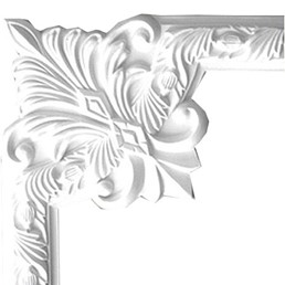 Narożnik Naścienny Zdobiony LNZ-05-2 25,5 cm Biały