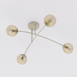 Lampa Sufitowa PREGOS 4 Beżowy/Miodowy
