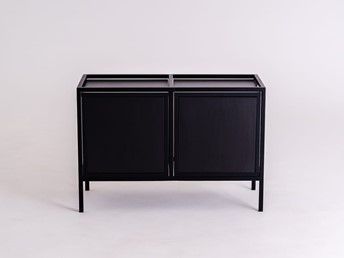 Regał SKAP BLACK 2R1 DOOR x2 Czarny