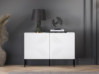 Komoda CLEARING 03 Biały alpejski / Noga czarny