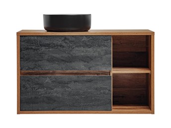 Zestaw HAC B UN. 6259 100cm (Szafka + Umywalka) Beton/Dąb