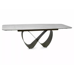 Stół Rozkładany INFINITY Ceramic (240-160)x95cm Beż Mat/Miedziany