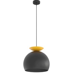 Lampa Wisząca GEO 1 Czarny/Pomarańczowy