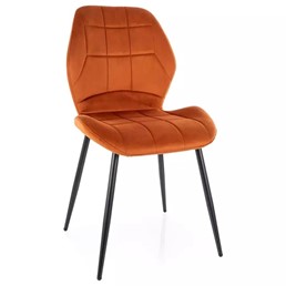 Krzesło JAKE Velvet Cynamonowy/Czarny Mat