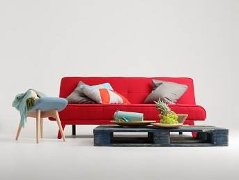 Sofa Rozkładana 2 os. Modes 178x90x78 Wiosenna Zieleń/Czarny