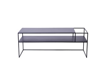 Stolik RTV Senso Flower Metal P 120x45 Czarny