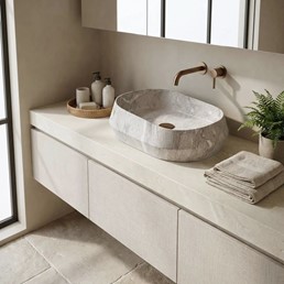 Umywalka Nablatowa ZOE ROCK Szary