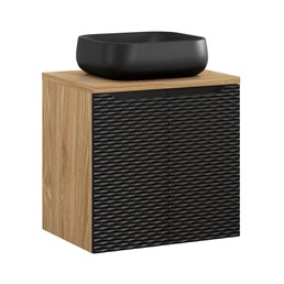 Zestaw Meblowy NIKA 60cm Dąb Olejowany/Czarny Mat