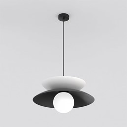 Lampa Wisząca NAGOYA 1 Czarny/Biały