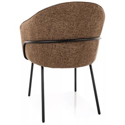 Krzesło NAO Noelle Cappuccino/Czarny Mat