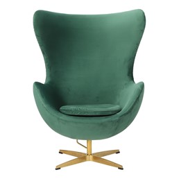 Fotel JAJO Velvet Zielony/Złoty