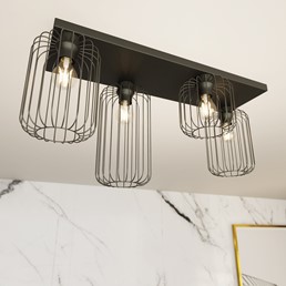 Lampa Sufitowa BARN 4 Czarny