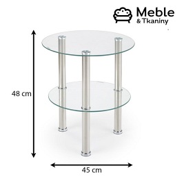 SARDINIA ława blat oraz półka bezbarwna