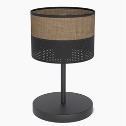 Lampa Biurkowa KARBON LN1 Czarny/Brązowy