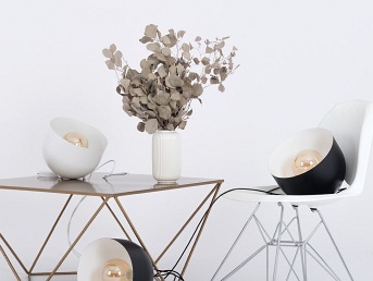 Stolik Kawowy DARYL METAL 80 Złoty/Biały