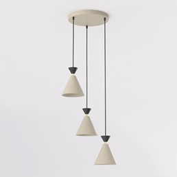 Lampa Wisząca KLEVER 3PREM Beżowy/Czarny