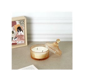 Świeca ze Szkła Bohemskiego L Żółty