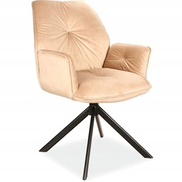 Krzesło BOOGIE II Velvet Czarny/Beż Bluvel 28