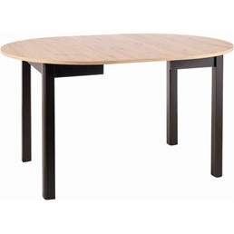 Stół Okrągły DANTE fi102-144 Czarny/Dąb Artisan