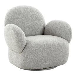 Fotel Obrotowy MESSINA Boucle Szary