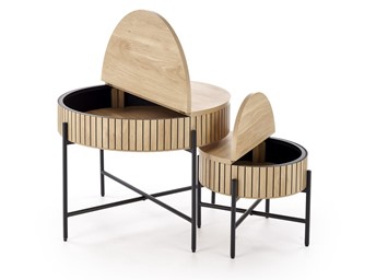 Ława DANTE fi67/fi40 Naturalny/Czarny