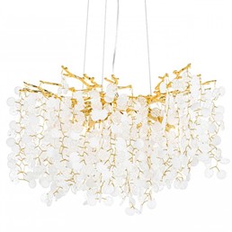 Lampa Wisząca RIVIERA 60 Złoty/Transparentny