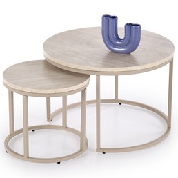 Zestaw Ław PAOLA fi60/38 Trawertyn/Kaszmirowy