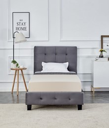 Łóżko Tapicerowane LT4-FX 90x200 Szary