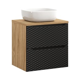 Zestaw Meblowy SMILE 60cm Czarny Mat/Dąb Olejowany