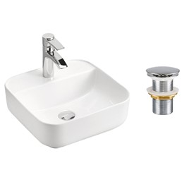 Zestaw Umywalkowy z Korkiem Click-Clack MAGIC Biały