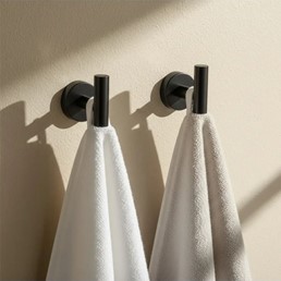 Komplet Wieszaków Łazienkowych ARI Czarny