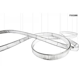 Lampa Wisząca WAVE 380 Srebrny/Transparentny