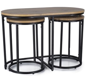 Ława TWIX fi32/fi32 40x75 Czarny/Dąb Artisan