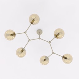 Lampa Sufitowa SPACE 6 Beżowy/Miodowy