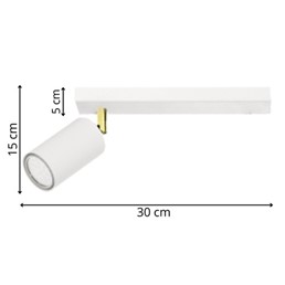 Plafon LARISA 1 Biały/Złoty