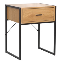 Szafka Nocna SN10-FX Dąb Naturalny/Czarny