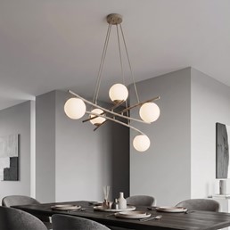 Lampa Wisząca ESSA 5 Beżowy/Opal
