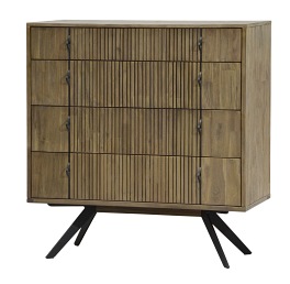 Komoda Massa B03 45x100x104 Czarny/Brązowy