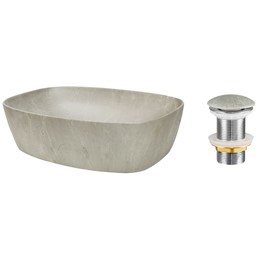 Zestaw Umywalkowy z Korkiem Click-Clack ANNA Beżowy