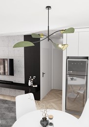 Lampa Sufitowa LOTUS 4 Czarny/Zielony