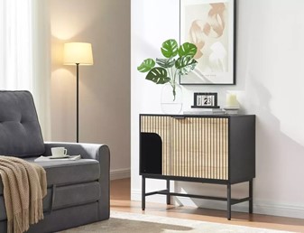 Komoda MAGO K3 Dąb/Czarny Mat