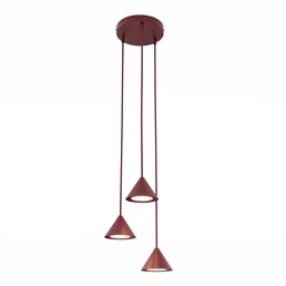 Lampa Wisząca ELIT 3 PREMIUM Burgundowy
