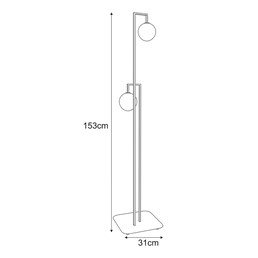 Lampa Podłogowa TORES K-5774 Grafitowy/Czarny